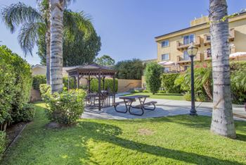 Gazebo and picnic table